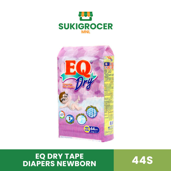 EQ Dry Tape Diapers Newborn 44s