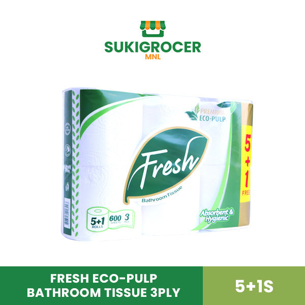 Fresh Eco-pulp Bathroom Tissue 3ply 5+1s