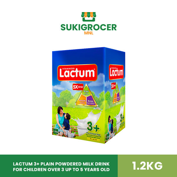 Lactum 3+ Plain Powdered Milk Drink for Children Over 3 up to 5 Years Old 1.2 kg