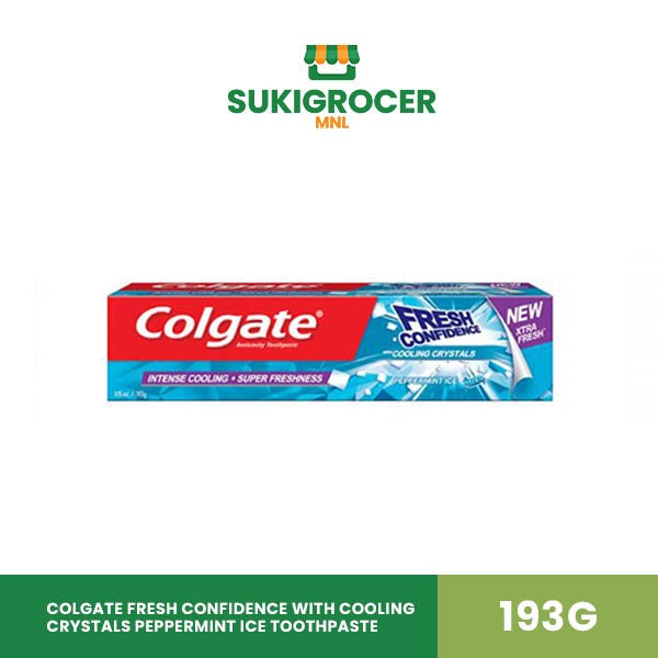 Colgate Fresh Confidence with Cooling Crystals Peppermint Ice Toothpaste 193G