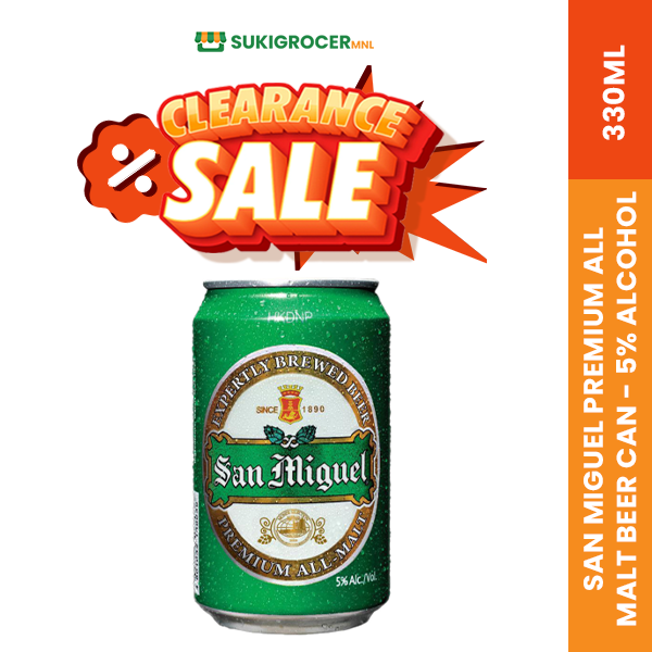 [CLEARANCE SALE] San Miguel Premium All Malt Beer Can - 5% Alcohol 330ML