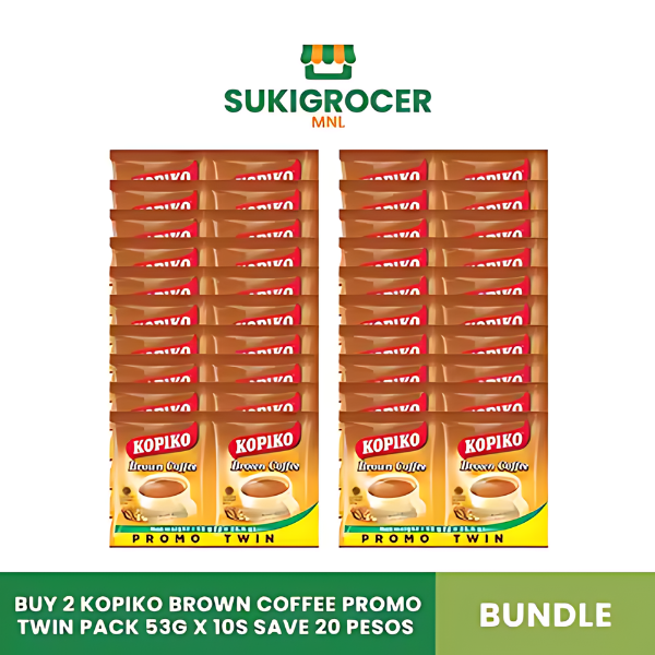 Buy 2 Kopiko Brown Coffee Promo Twin Pack 53G x 10s SAVE 20 Pesos [Expiration: Nov 17, 2025]
