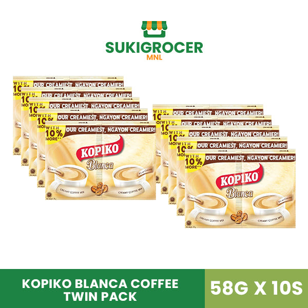Kopiko Blanca Coffee Twin Pack 58G x 10s