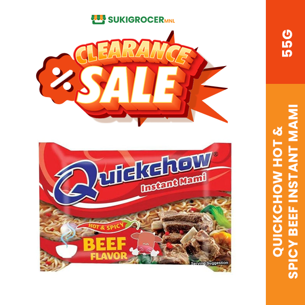 [CLEARANCE SALE] Quickchow Hot & Spicy Beef Instant Mami 55G