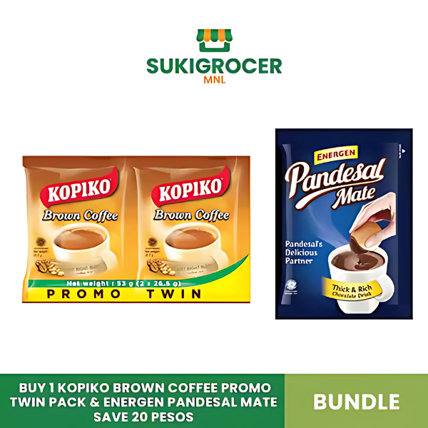 Buy 1 Kopiko Brown Coffee Promo Twin Pack 10's & Energen Pandesal Mate 10's SAVE 20 Pesos [Expiration: Jun 13, 2025]