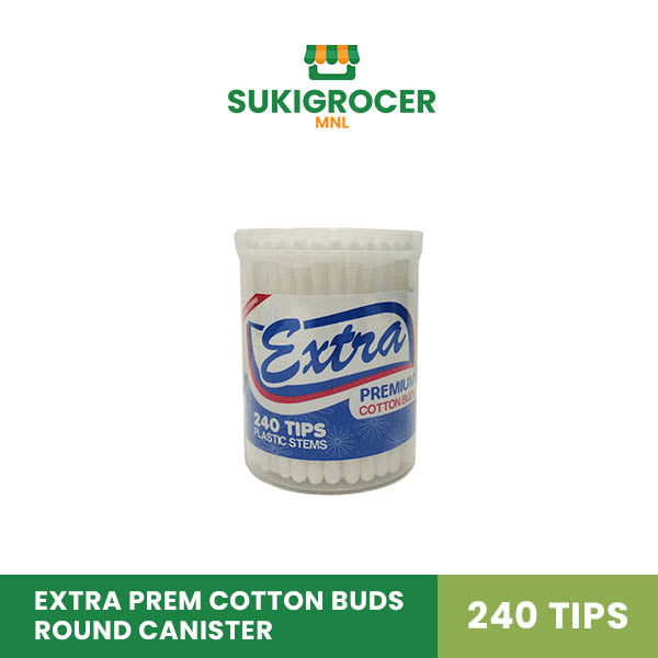 Extra Prem Cotton Buds Round Canister