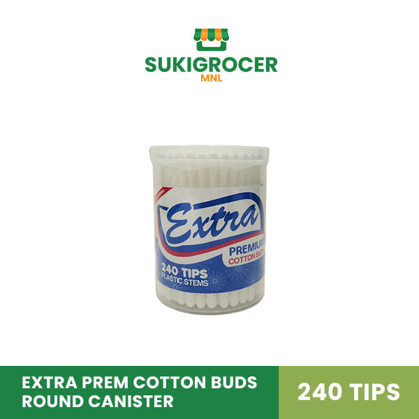 Extra Prem Cotton Buds Round Canister 240 Tips