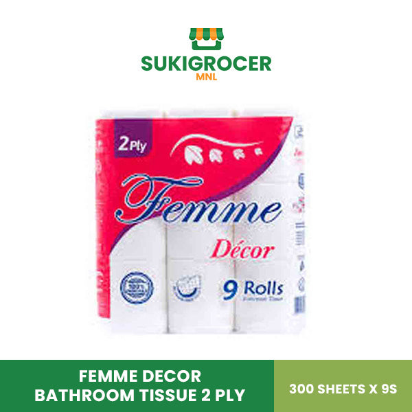 Femme Decor Bathroom Tissue 2 Ply 300 Sheets x 9s