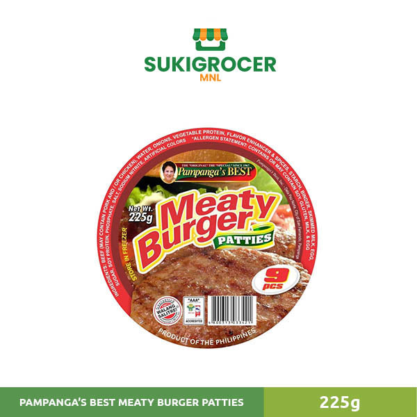 Pampangas Best Burger Patties Canister 9s 225g