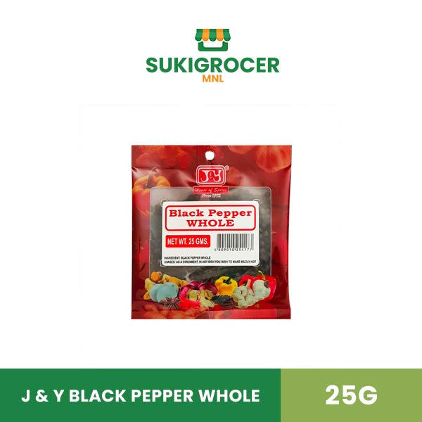 J & Y Black Pepper Whole 25g