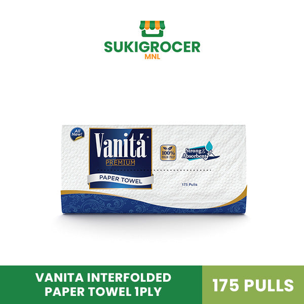 Vanita Interfolded Paper Towel 1ply 175 pulls