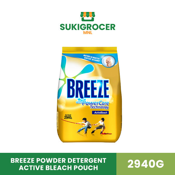 Breeze Powder Detergent Active Bleach Pouch 2940G