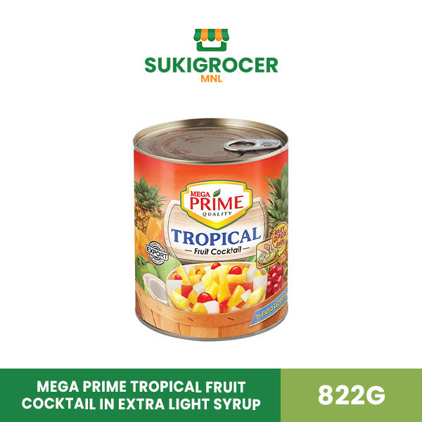 Mega Prime Tropical Fruit Cocktail In Extra Light Syrup 822g