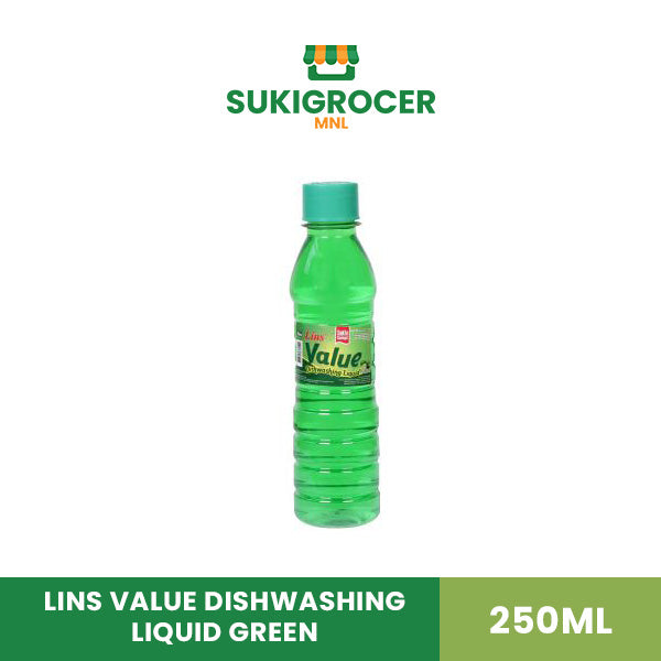 Lins Value Dishwashing Liquid Green 250ML