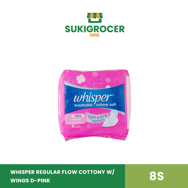 Whisper Regular Flow Cottony Soft with Wings D-pink 8s