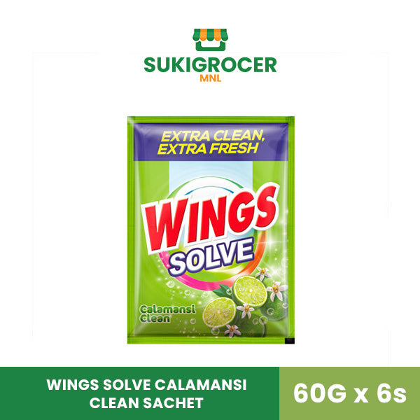 Wings Solve Calamansi Clean Sachet 60G x 6s