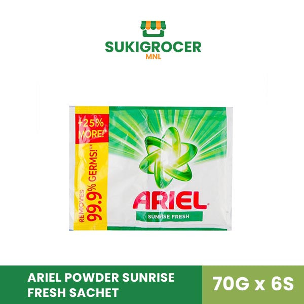 Ariel Powder Sunrise Fresh Sachet 70g x 6s
