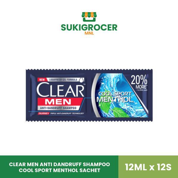 Clear Men Anti Dandruff Shampoo Cool Sport Menthol Sachet 12ML x 12s