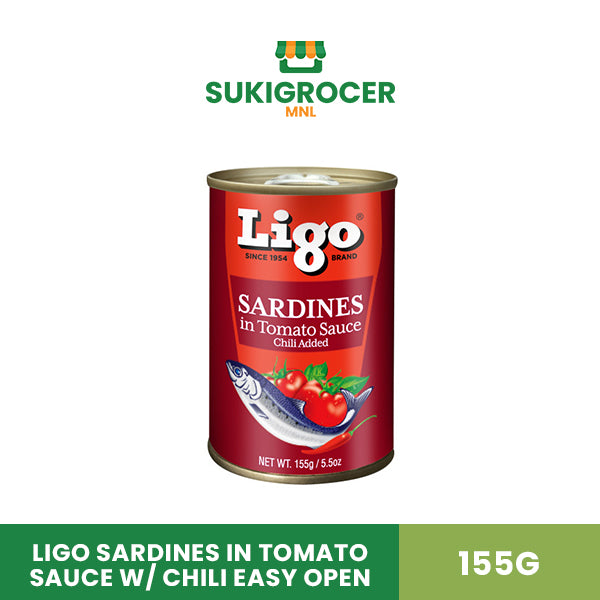 Ligo Sardines in Tomato Sauce w/ Chili Easy Open 155G