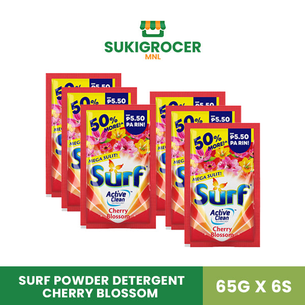 Surf Powder Detergent Cherry Blossom 65G x 6s