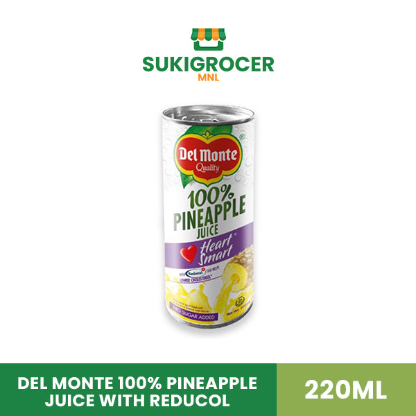 Del Monte 100% Pineapple Juice with Reducol 220ML