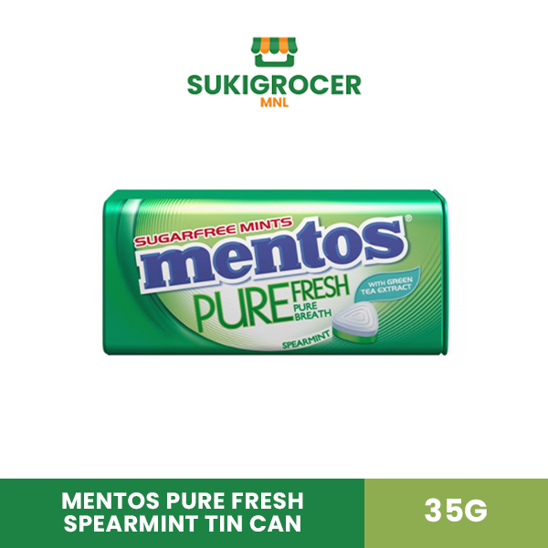 Mentos Pure Fresh Spearmint Tin Can 35g