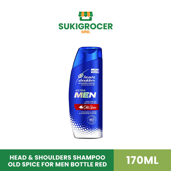 Head & Shoulders Shampoo Old Spice for Men Bottle Red 170ML