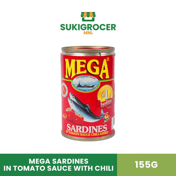 Mega Sardines in Tomato Sauce with Chili 155G