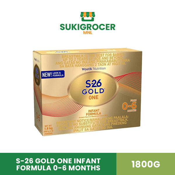 S-26 Gold One Infant Formula 0-6 months 1.8kg [Expiration: Jun 30, 2025]