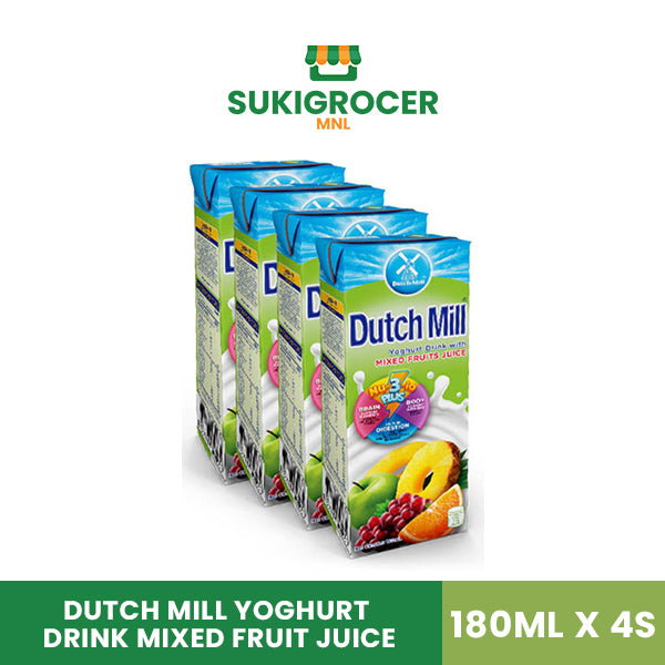 Dutch Mill Yoghurt Drink Mixed Fruits Juice 180ML x 4s