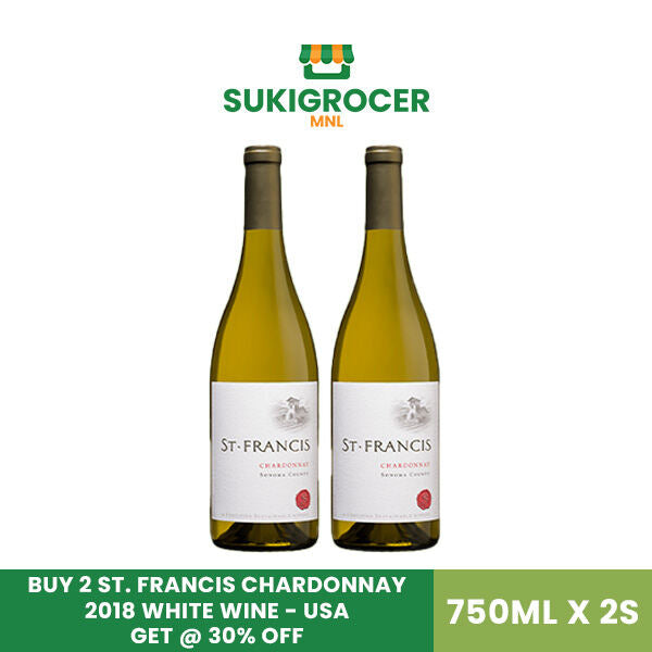 BUY 2 St. Francis Chardonnay 2018 White Wine - USA GET @ 30% Off Bundle