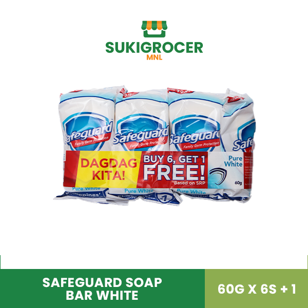 Safeguard Soap Bar White 60G x 6s + 1