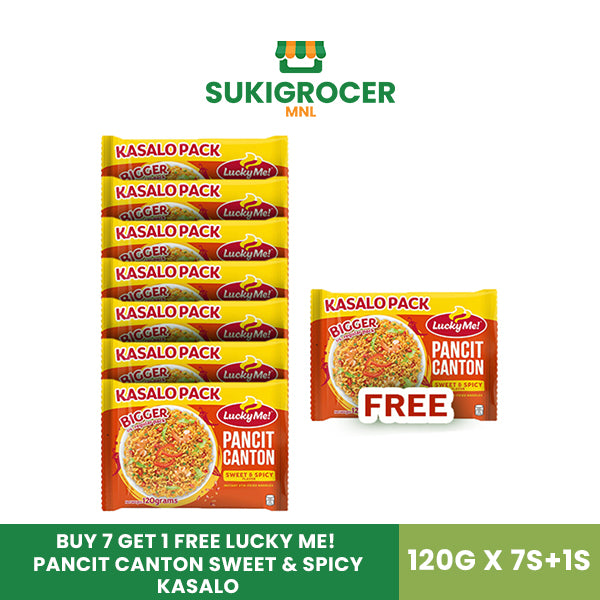 Buy 7 Get 1 Free Lucky Me! Pancit Canton Sweet And Spicy Kasalo
