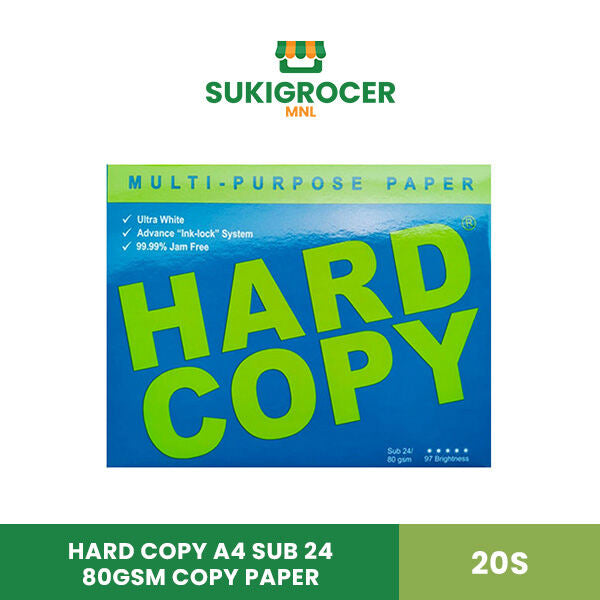 Hard Copy A4 Sub 24 80gsm Copy Paper 20s