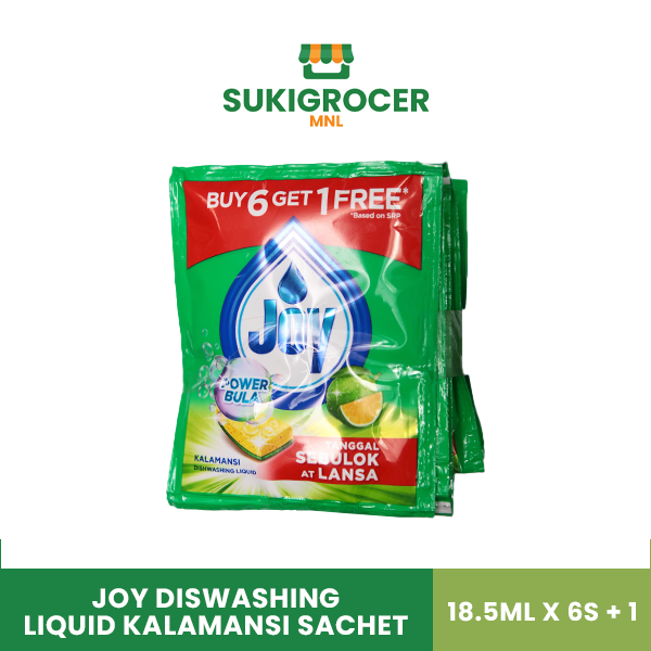 Joy Diswashing Liquid Kalamansi Sachet 18.5ML x 6s + 1