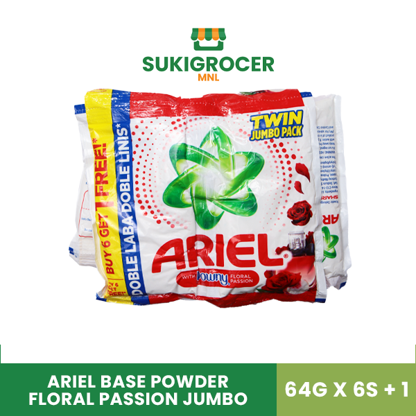 Ariel Base Powder Floral Passion Jumbo 64G x 6s + 1