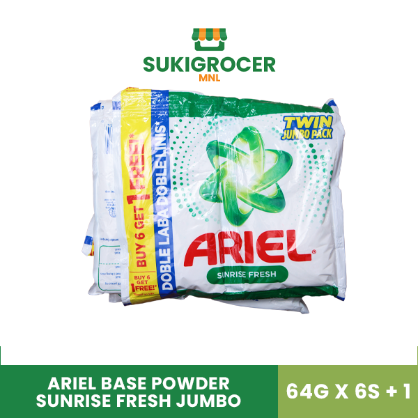 Ariel Base Powder Sunrise Fresh Jumbo 66G x 6s + 1