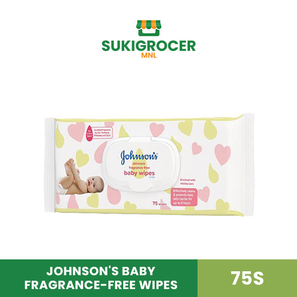 Johnsons Baby Fragrance-Free Wipes 75s