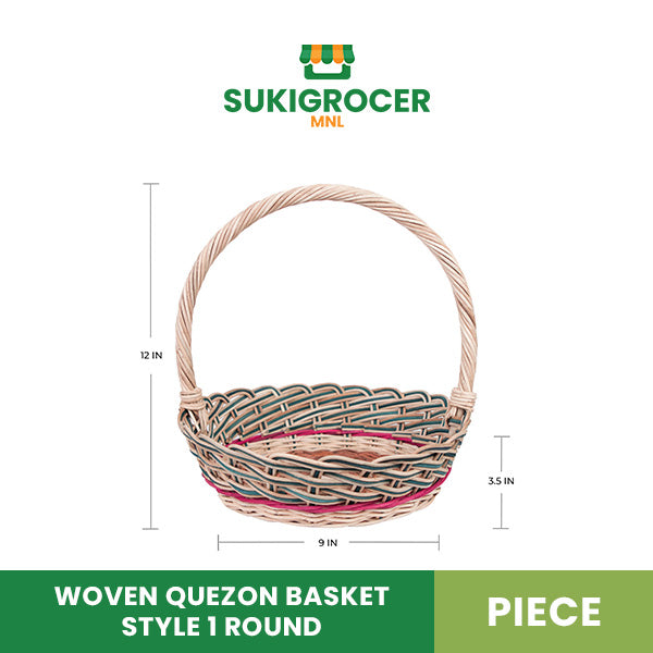 Woven Quezon Basket Style 1 Round