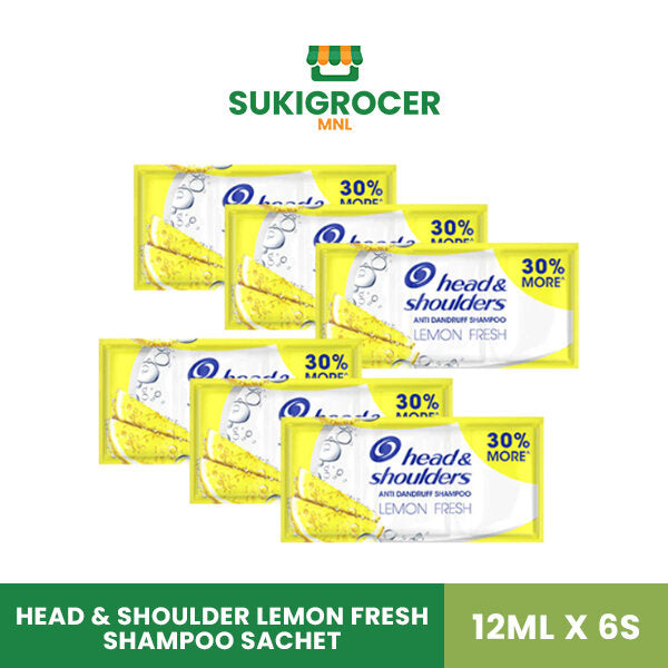 Head & Shoulders Lemon Fresh Shampoo Sachet 12ML x 6's