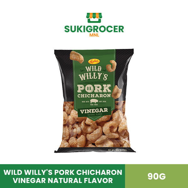 Wild Willy's Pork Chicharon Vinegar Natural Flavor 90G