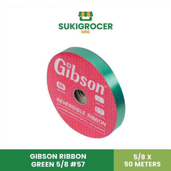 Gibson Ribbon Green 5/8 #57