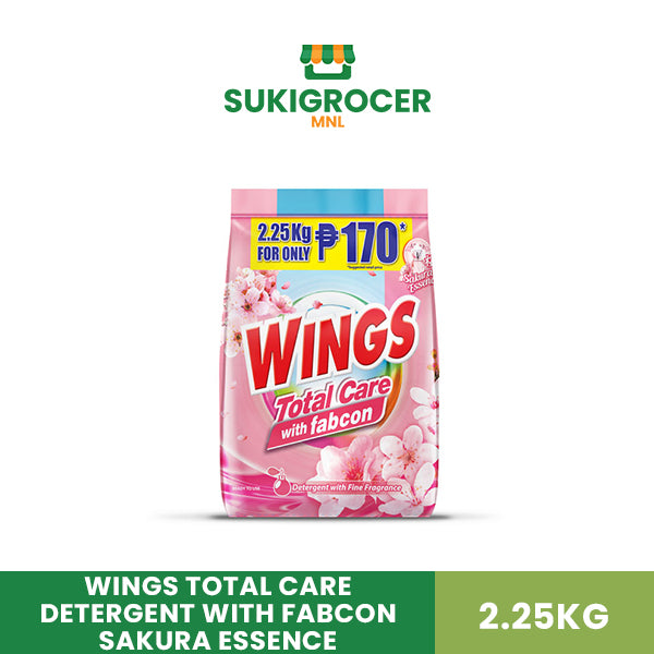 Wings Total Care Detergent with Fabcon Sakura Essence 2.25KG