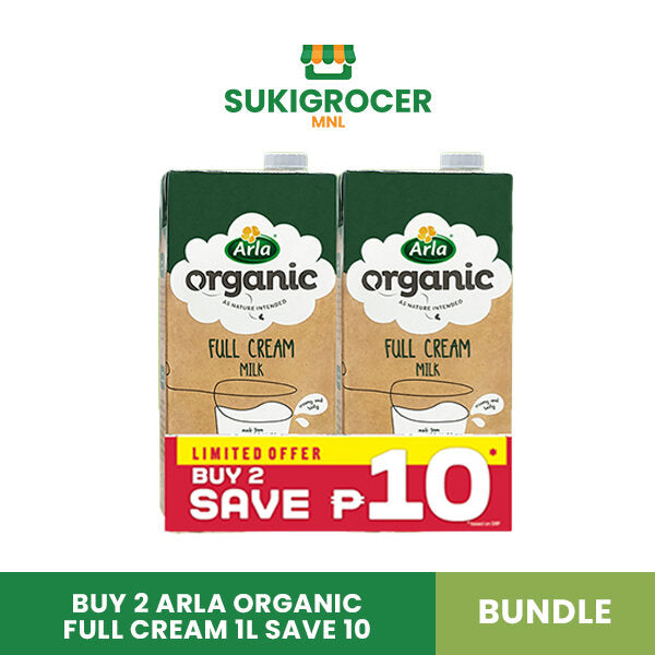 Buy 2 Arla Organic Full Cream 1L Save 10 Bundle