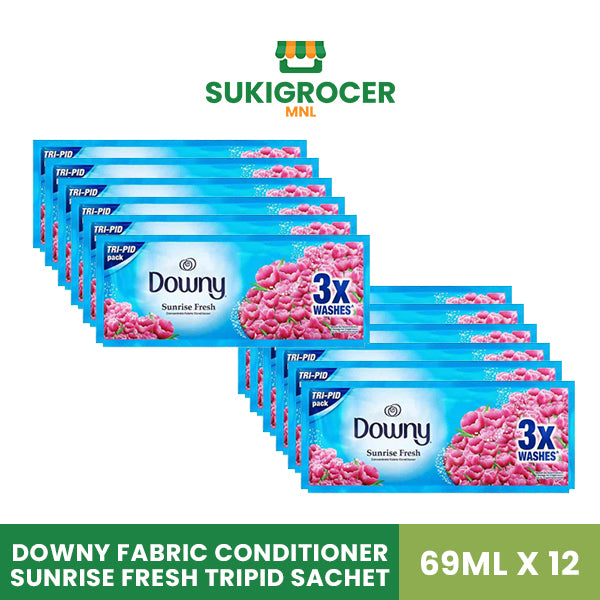 Downy Fabric Conditioner Sunrise Fresh Tripid Sachet 69ML x 12