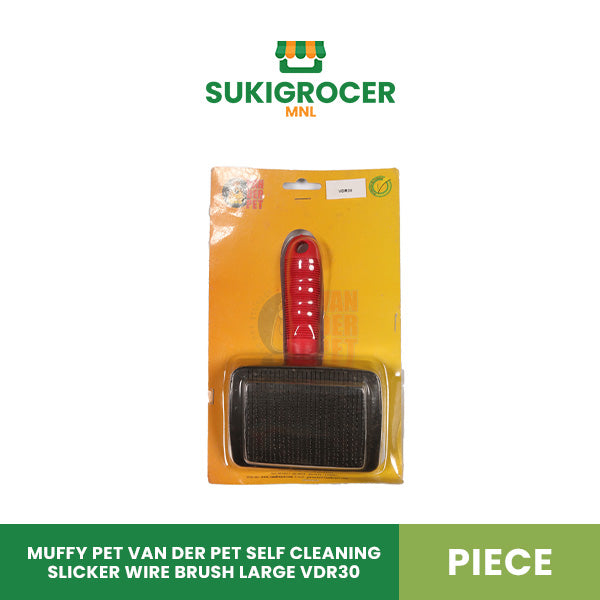 Muffy Pet Van Der Pet Self Cleaning Slicker Wire Brush Large VDR30