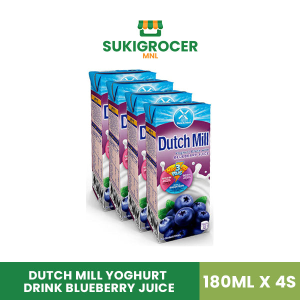 Dutch Mill Yoghurt Drink Blueberry Juice 180ML x 4s