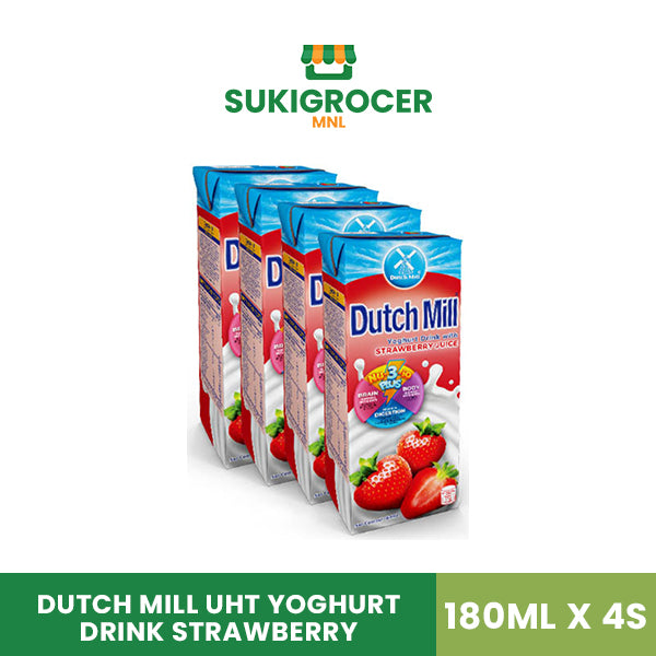 Dutch Mill Uht Yoghurt Drink Strawberry 180ML x 4s