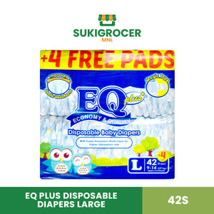 Eq Plus EQ Plus Disposable Diapers Large 42s