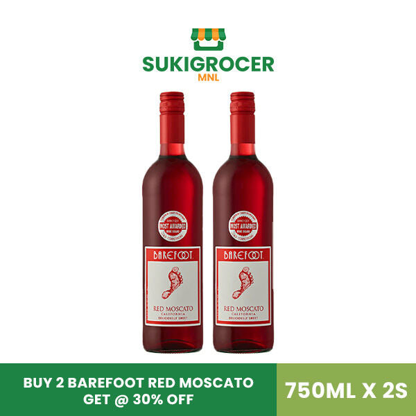 BUY 2 Barefoot Red Moscato GET @ 30% Off Bundle